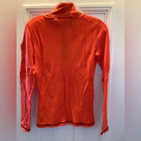 NWOT LRL Ralph Lauren Cotton Waffle Knit Thermal 1/4 Zip Top Size S - Picture 5 of 6